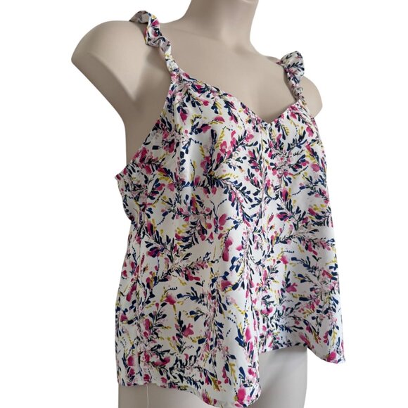 French Connection Cami Tank Size XL Sleeveless Color NWT Ruffle - Picture 7 of 8